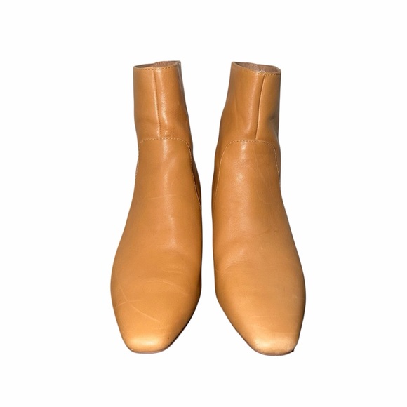 Madewell Dimes Tan Leather Pointed Toe Kitten Heel Y2K Ankle Boots Size 8.5 - Picture 10 of 12
